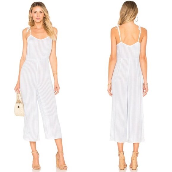 Tularosa Jacqueline Blue White Striped Jumpsuit XS - Picture 1 of 2